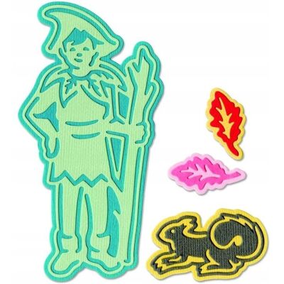 WYKROJNIK do papieru Sizzix Thinlits - Fairy #4 elf wiewiórka liście WYKROJNIK do papieru Sizzix Thinlits - Fairy #4 elf wiewiórka liście