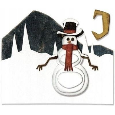 WYKROJNIK do papieru Sizzix Thinlits - Snowman Scene - bałwan scenka zima WYKROJNIK do papieru Sizzix Thinlits - Snowman Scene - bałwan scenka zima