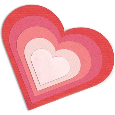 WYKROJNIK Sizzix - Framelits - Hearts serca 6 szt. WYKROJNIK Sizzix - Framelits - Hearts serca 6 szt.