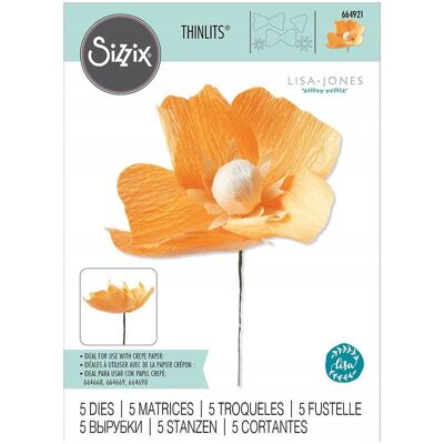 Wykrojnik Sizzix Thinlits - California Poppy mak Wykrojnik Sizzix Thinlits - California Poppy mak