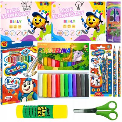 Wyprawka Szkolna 4 Klasa dla Dzieci do Przedszkola Bambino Amos Bloki Kleje Wyprawka Szkolna 4 Klasa dla Dzieci do Przedszkola Bambino Amos Bloki Kleje
