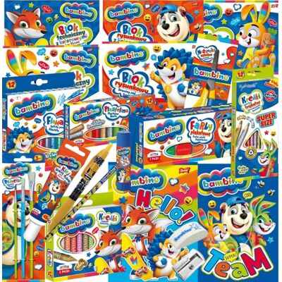 Wyprawka Szkolna Przybory Do Szkoły Dla Dzieci Bambino Plastyka Xl 19Szt. Wyprawka Szkolna Przybory Do Szkoły Dla Dzieci Bambino Plastyka Xl 19Szt.
