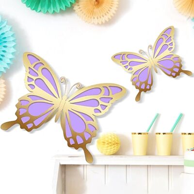 Inny producent Yolistar Naklejki Ścienne Motyle 3D Dekoracyjne Złote i Fioletowe 72 Sztuki Inny producent Yolistar Naklejki Ścienne Motyle 3D Dekoracyjne Złote i Fioletowe 72 Sztuki
