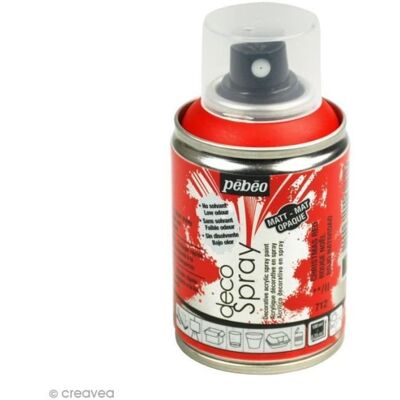 PEBEO Z farbą w sprayu - Pébéo - DecoSpray - Czerwony - 100 ml - Rękodzieło PEBEO Z farbą w sprayu - Pébéo - DecoSpray - Czerwony - 100 ml - Rękodzieło