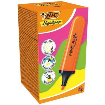 Zakreślacz Highlighter Pomarańcz Neon (12szt) Bic Zakreślacz Highlighter Pomarańcz Neon (12szt) Bic