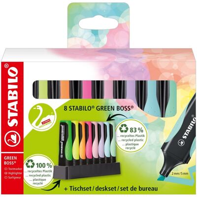 Zestaw markerów Stabilo Green Boss - Pastel i Neon Zestaw markerów Stabilo Green Boss - Pastel i Neon