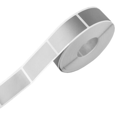Bytecraft Zdrapki naklejki PROSTOKĄTNE 25x50mm SREBRNE x100 Bytecraft Zdrapki naklejki PROSTOKĄTNE 25x50mm SREBRNE x100