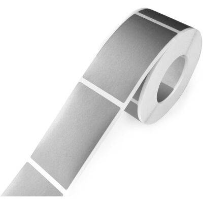 Bytecraft Zdrapki naklejki PROSTOKĄTNE 42x23mm SREBRNE x500 Bytecraft Zdrapki naklejki PROSTOKĄTNE 42x23mm SREBRNE x500