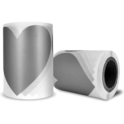 Bytecraft Zdrapki naklejki SERCA 70x80mm SREBRNE x100 Bytecraft Zdrapki naklejki SERCA 70x80mm SREBRNE x100