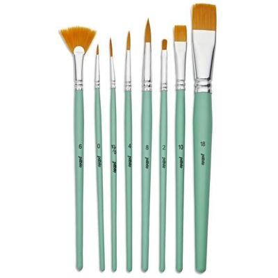 Zestaw Pędzli Akrylowych Złotych Pebeo - 8 szt - Artyści i Hobby Zestaw Pędzli Akrylowych Złotych Pebeo - 8 szt - Artyści i Hobby