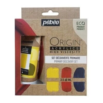 Pebeo - Odkrycie - 3 x 60ml - Barwy podstawowe - Farby akrylowe Pebeo - Odkrycie - 3 x 60ml - Barwy podstawowe - Farby akrylowe