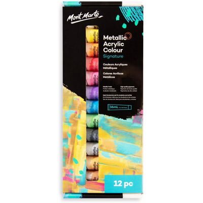 Zestaw Akryli Metalic Mont Marte 12x36ml Zestaw Akryli Metalic Mont Marte 12x36ml