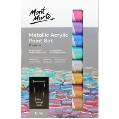 Zestaw Akryli Metalic Mont Marte 8x36ML Zestaw Akryli Metalic Mont Marte 8x36ML