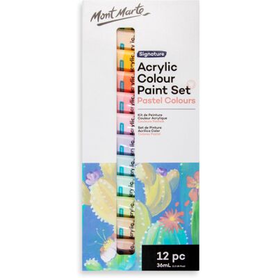 Zestaw Akryli Pastel Mont Marte 12x36ml Zestaw Akryli Pastel Mont Marte 12x36ml