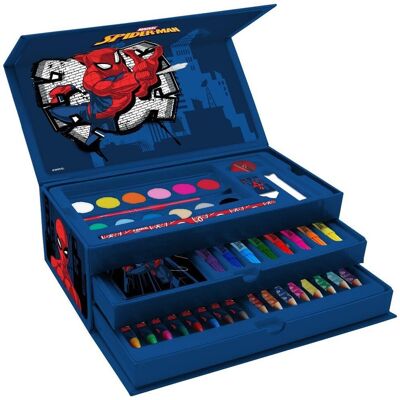 Zestaw artystyczny w kuferku SPIDERMAN kredki, farby, flamastry Diakakis 508762 Zestaw artystyczny w kuferku SPIDERMAN kredki, farby, flamastry Diakakis 508762