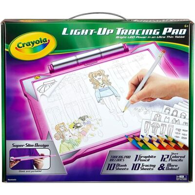Crayola Podświetlana Tablica do Tracenia - Różowa - Dla Dzieci 5-15 - Narzędzie do Rysowania Crayola Podświetlana Tablica do Tracenia - Różowa - Dla Dzieci 5-15 - Narzędzie do Rysowania