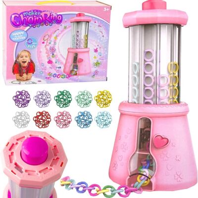 Lean Toys Zestaw DIY Maszyna Do Tworzenia Biżuterii Pierścionków + Maszynka i Koraliki Lean Toys Zestaw DIY Maszyna Do Tworzenia Biżuterii Pierścionków + Maszynka i Koraliki