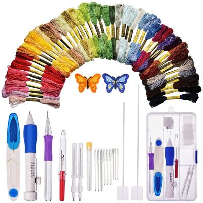Craftec Zestaw Do Haftowania Punch Needle 68 El. Zestaw Do Haftu Pętelkowego Igła Tkacka Craftec Zestaw Do Haftowania Punch Needle 68 El. Zestaw Do Haftu Pętelkowego Igła Tkacka