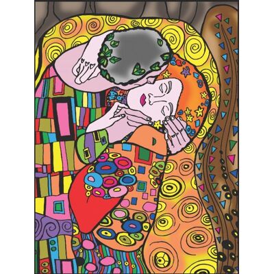 Painting Velvet Zestaw do kolorowania, Gustav Klimt, Pocałunek Painting Velvet Zestaw do kolorowania, Gustav Klimt, Pocałunek