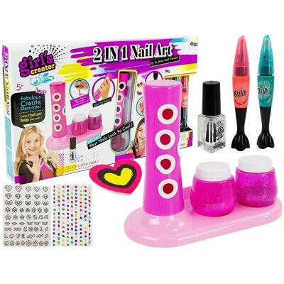 Import LEANToys Zestaw Do Malowania Paznokci Dozownik Brokatu Kolorowe Naklejki Import LEANToys Zestaw Do Malowania Paznokci Dozownik Brokatu Kolorowe Naklejki