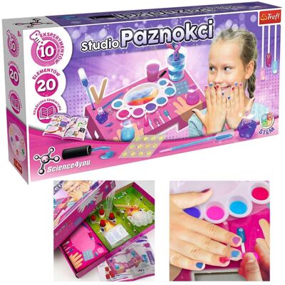 Zestaw do pielęgnacji studio salon paznokci lakier dla dzieci dziewczynki Science4you Trefl Zestaw do pielęgnacji studio salon paznokci lakier dla dzieci dziewczynki Science4you Trefl