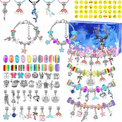 HappyBaby Zestaw Do Robienia Biżuterii Bransoletek Charms Koraliki Diy + 80 Naklejek HappyBaby Zestaw Do Robienia Biżuterii Bransoletek Charms Koraliki Diy + 80 Naklejek
