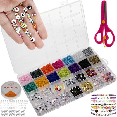 Iso Trade Zestaw do Robienia Bransoletek Koraliki DIY 10000 KRUZZEL Iso Trade Zestaw do Robienia Bransoletek Koraliki DIY 10000 KRUZZEL