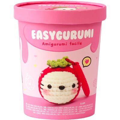 Zestaw do szydełkowania breloczka mini amigurumi truskawka Graine Creative Zestaw do szydełkowania breloczka mini amigurumi truskawka Graine Creative