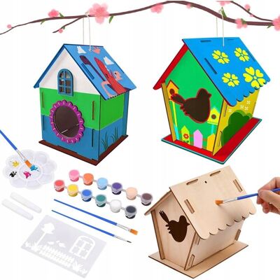 inna (Inny) ZESTAW DOMEK DLA PTAKÓW DIY DLA DZIECI MALOWANIE 2SZT MAJSTERKOWANIE inna (Inny) ZESTAW DOMEK DLA PTAKÓW DIY DLA DZIECI MALOWANIE 2SZT MAJSTERKOWANIE