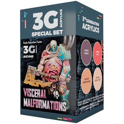 Farba akrylowa AK Interactive - WARGAME SET VISCERAL MALFORMATIONS Farba akrylowa AK Interactive - WARGAME SET VISCERAL MALFORMATIONS
