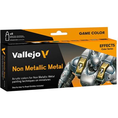 Zestaw farb 72.193 Non Metallic Metal, Vallejo, 8x18ml Zestaw farb 72.193 Non Metallic Metal, Vallejo, 8x18ml