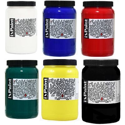 Zestaw farb akrylowych 6x500ml (podstawowe) Renesans Zestaw farb akrylowych 6x500ml (podstawowe) Renesans