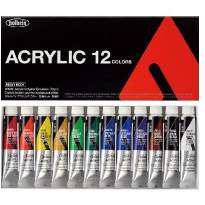 Zestaw farb akrylowych Heavy Body Acrylic 12x20ml Holbein Zestaw farb akrylowych Heavy Body Acrylic 12x20ml Holbein