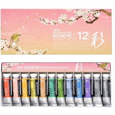 Zestaw farb Artists’ Gouache Irodori Spring 12k Holbein G751 Zestaw farb Artists’ Gouache Irodori Spring 12k Holbein G751
