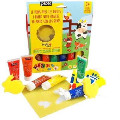 Pébéo - Peinture Tactilcolor - 6 kolorów - 20 ml - Paint Pébéo - Peinture Tactilcolor - 6 kolorów - 20 ml - Paint