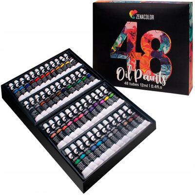 Inny producent Zestaw farb olejnych Zenacolor 48 farb olejnych x 12ml Do Płótna Inny producent Zestaw farb olejnych Zenacolor 48 farb olejnych x 12ml Do Płótna