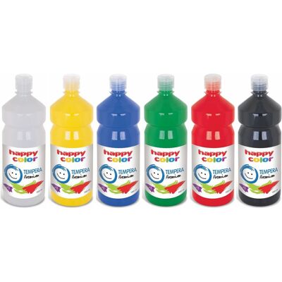 GDD Grupa Dystrybucyjna Daccar Zestaw farb tempera 6x1L Happy Color GDD Grupa Dystrybucyjna Daccar Zestaw farb tempera 6x1L Happy Color