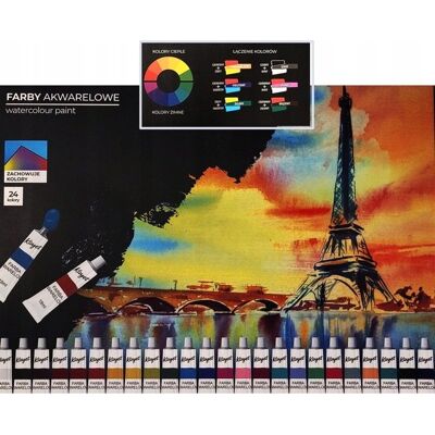 Zestaw Farby AKWARELOWE 24 kolory 18 ml KAYET Zestaw Farby AKWARELOWE 24 kolory 18 ml KAYET