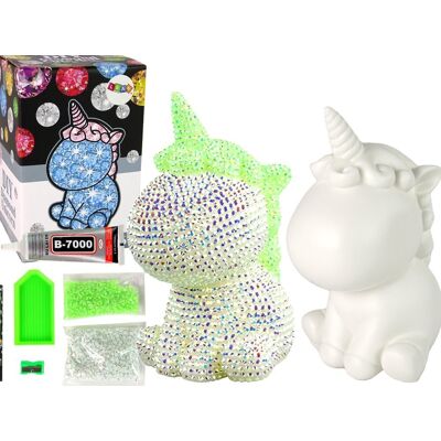 Lean Toys Zestaw Jednorożec DIY Diamenty Kryształki Zielony + Klej i Kryształki Lean Toys Zestaw Jednorożec DIY Diamenty Kryształki Zielony + Klej i Kryształki