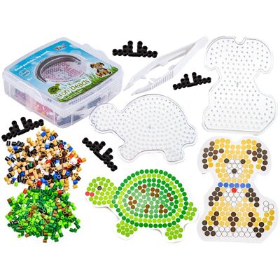 Lean Toys Zestaw Kolorowe Koraliki Do Prasowania W Kuferku Lean Toys Zestaw Kolorowe Koraliki Do Prasowania W Kuferku