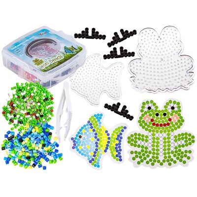 Lean Toys ZESTAW KORALIKI DO PRASOWANIA SZABLONY RYBKA, ŻABKA, Lean Toys ZESTAW KORALIKI DO PRASOWANIA SZABLONY RYBKA, ŻABKA,