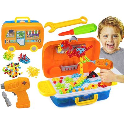 Lean Toys ZESTAW KREATYWNA MOZAIKA W WALIZCE AKCESORIA Lean Toys ZESTAW KREATYWNA MOZAIKA W WALIZCE AKCESORIA