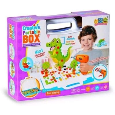 Lean Toys Zestaw Kreatywna Układanka W Walizce 198 El. Lean Toys Zestaw Kreatywna Układanka W Walizce 198 El.