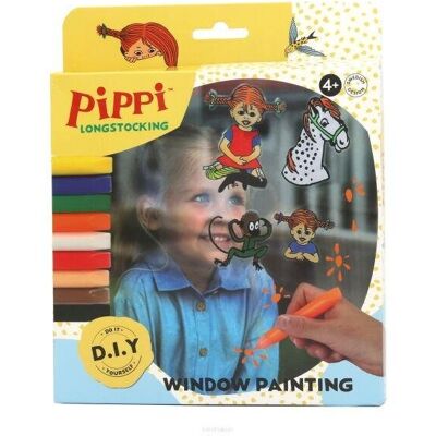 Naklejki na Okna Pippi - Wielokrotnego Użytku, Zabawa, 4 Motywy Naklejki na Okna Pippi - Wielokrotnego Użytku, Zabawa, 4 Motywy