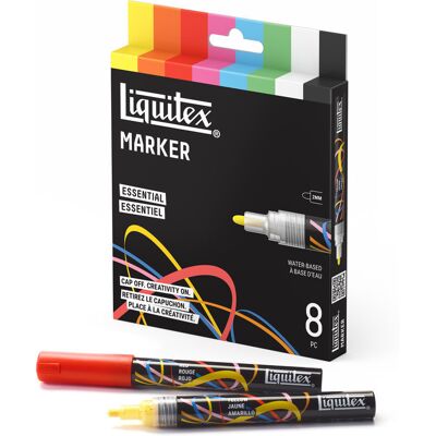 Zestaw markerów akrylowych Liquitex 8x2 mm Essential multi surface Zestaw markerów akrylowych Liquitex 8x2 mm Essential multi surface