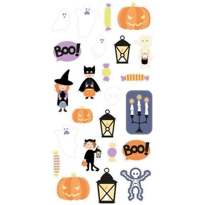 Zestaw naklejek 3D 'Halloween - przebranie' firmy Artemio Zestaw naklejek 3D 'Halloween - przebranie' firmy Artemio