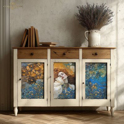 ITD Collection Zestaw papier ryżowy do mebli A3 – decoupage – FPA3005 – Inspired by Klimt – Złota Mozaika ITD Collection Zestaw papier ryżowy do mebli A3 – decoupage – FPA3005 – Inspired by Klimt – Złota Mozaika