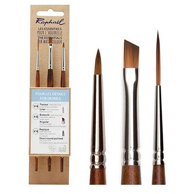 Gralux Zestaw pędzli Precision Raphael, 3 sztuki Gralux Zestaw pędzli Precision Raphael, 3 sztuki