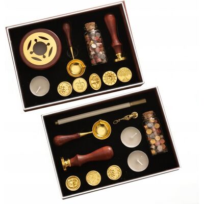 inna (Inny) ZESTAW PIECZECI LAKOWYCH DO LISTOW STEMPEL WOSK RETRO BOX NA PREZENT inna (Inny) ZESTAW PIECZECI LAKOWYCH DO LISTOW STEMPEL WOSK RETRO BOX NA PREZENT