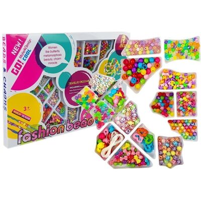 Lean Toys Zestaw Piękności do Tworzenia Biżuterii, Koraliki DIY Lean Toys Zestaw Piękności do Tworzenia Biżuterii, Koraliki DIY